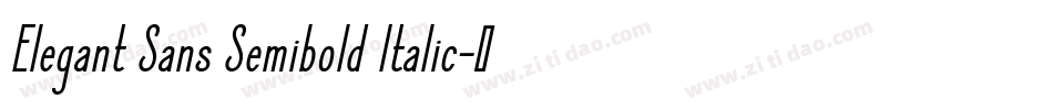 Elegant Sans Semibold Italic字体转换